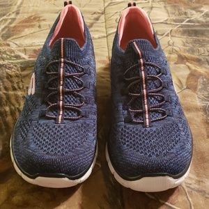 Skechers flat knit slip on sneakers